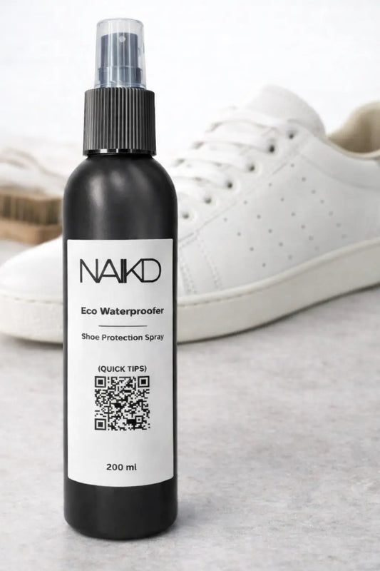 NAIKD Eco Waterproofer 200ml shoe protection spray bottle.